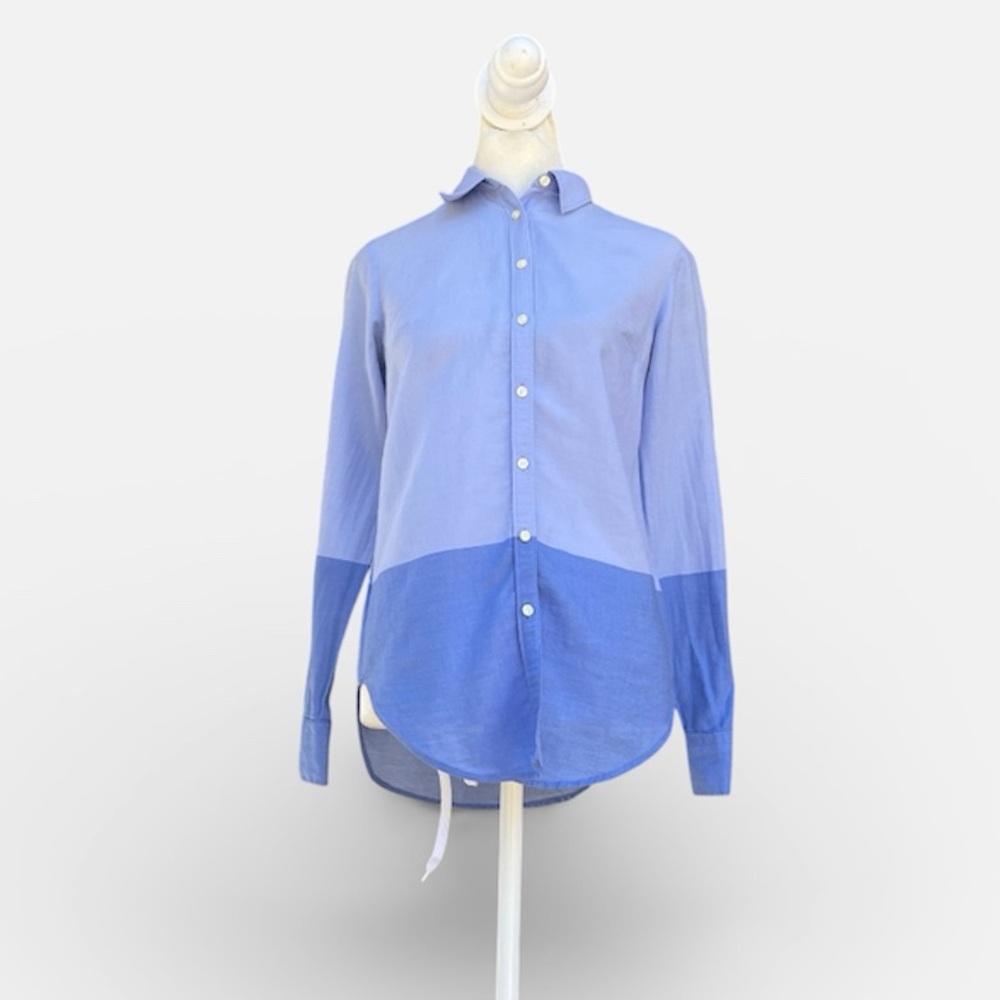 Ann Taylor LOFT “The Softened Shirt” in Blue Size XS